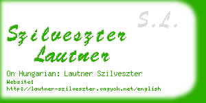 szilveszter lautner business card